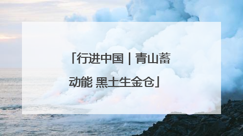 行进中国｜青山蓄动能 黑土生金仓