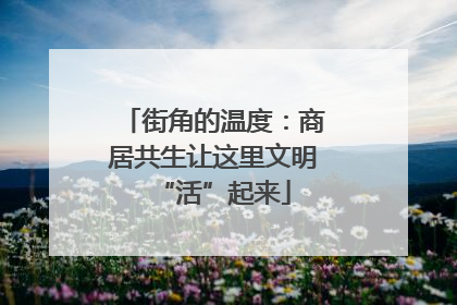 街角的温度：商居共生让这里文明“活”起来