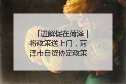 进解促在菏泽｜将政策送上门，菏泽市自贸协定政策专题宣讲会召开