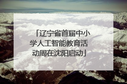 辽宁省首届中小学人工智能教育活动周在沈阳启动