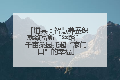 道县：智慧养蚕织就致富新“丝路” 千亩桑园托起“家门口”的幸福