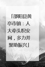 邵阳县黄亭市镇：人大牵头织安网，多力并聚助振兴