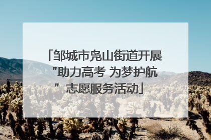 邹城市凫山街道开展“助力高考 为梦护航”志愿服务活动