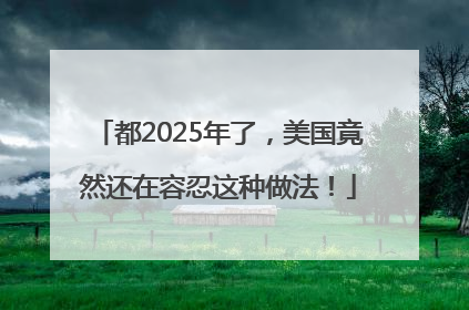 都2025年了，美国竟然还在容忍这种做法！