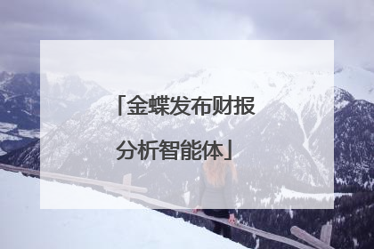 金蝶发布财报分析智能体