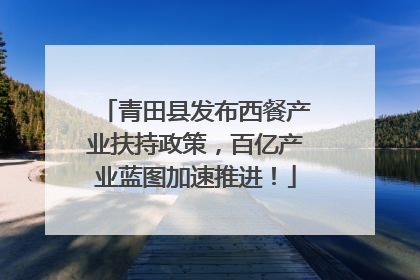 青田县发布西餐产业扶持政策，百亿产业蓝图加速推进！
