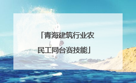 青海建筑行业农民工同台赛技能