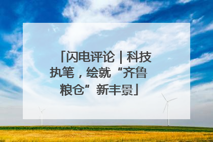 闪电评论｜科技执笔，绘就“齐鲁粮仓”新丰景