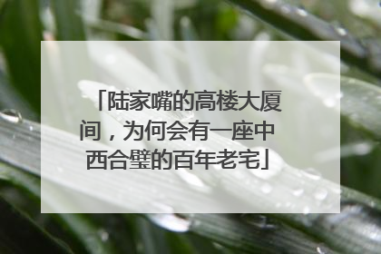 陆家嘴的高楼大厦间，为何会有一座中西合璧的百年老宅