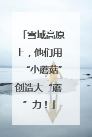雪域高原上，他们用“小蘑菇”创造大“蘑”力！