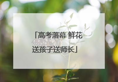 高考落幕 鲜花送孩子送师长