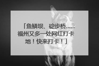 鱼鳞坝、碇步桥……福州又多一处网红打卡地！快来打卡！