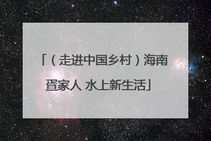 （走进中国乡村）海南疍家人 水上新生活