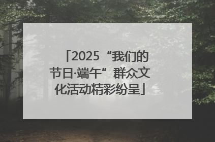 2025“我们的节日·端午”群众文化活动精彩纷呈