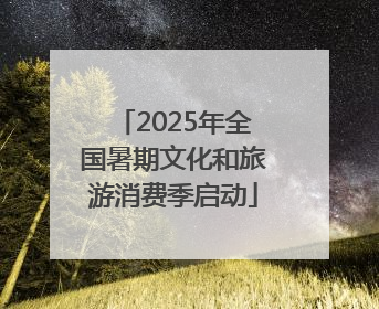2025年全国暑期文化和旅游消费季启动