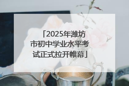 2025年潍坊市初中学业水平考试正式拉开帷幕