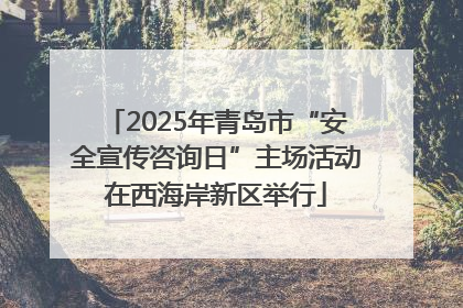 2025年青岛市“安全宣传咨询日”主场活动在西海岸新区举行