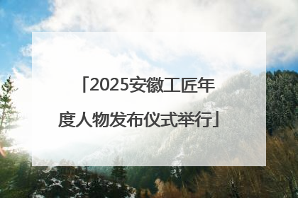 2025安徽工匠年度人物发布仪式举行