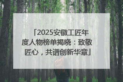 2025安徽工匠年度人物榜单揭晓：致敬匠心，共谱创新华章
