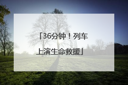 36分钟！列车上演生命救援