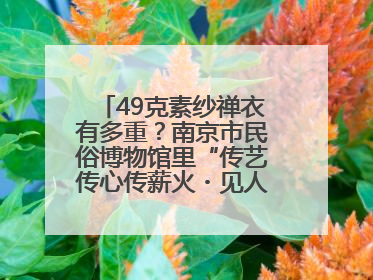 49克素纱禅衣有多重？南京市民俗博物馆里“传艺传心传薪火・见人见物见生活”
