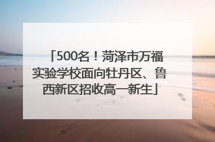 500名！菏泽市万福实验学校面向牡丹区、鲁西新区招收高一新生