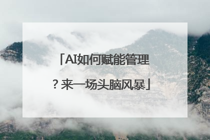 AI如何赋能管理？来一场头脑风暴