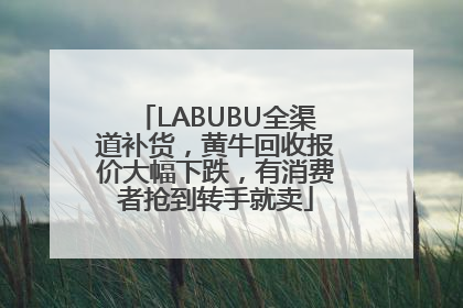 LABUBU全渠道补货，黄牛回收报价大幅下跌，有消费者抢到转手就卖